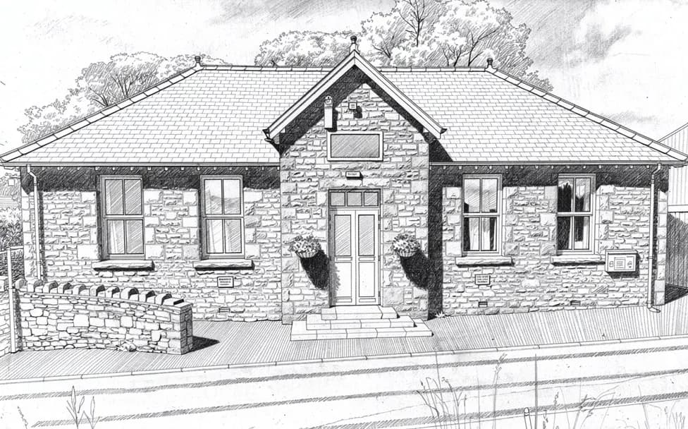 Outside view of the village hall